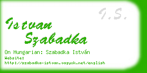 istvan szabadka business card