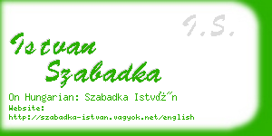 istvan szabadka business card